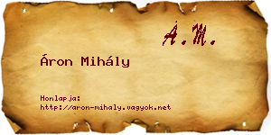 Áron Mihály névjegykártya
